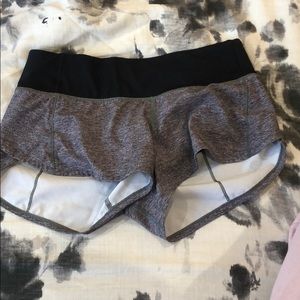 grey lululemon shorts